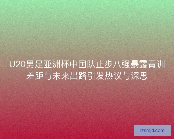 U20男足亚洲杯中国队止步八强暴露青训差距与未来出路引发热议与深思
